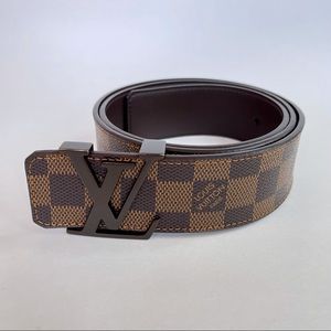 AUTHENTIC LV INITIALES 40MM BELT - DAMIER EBENE